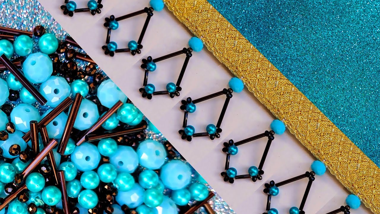 Stylish and formal embroidery training#DIY⚘️💙⚘️