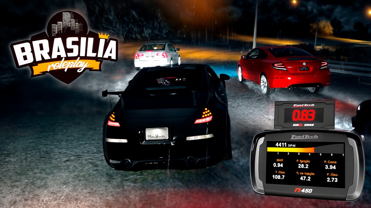 TIREI UM RACHA INSANO NA CHUVA COM O 350Z - Brasilia RP FiveM