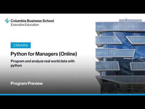 Course Preview : Python for Managers (Online) at Columbia |  | Emeritus