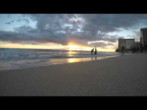 Hawaii Sunset Waikiki Beach, Honolulu