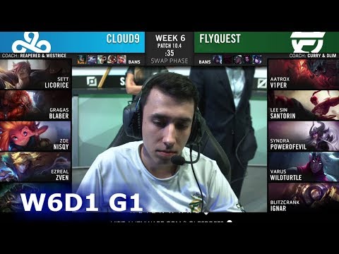 Cloud 9 vs FlyQuest | Week 6 Day 1 S10 LCS Spring 2020 | C9 vs FLY W6D1