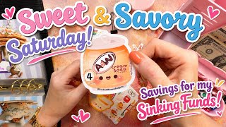 Cash Stuffing Sinking Funds | Sweet & Savory Saturday + Fun Foodie Box Challenge Collab!