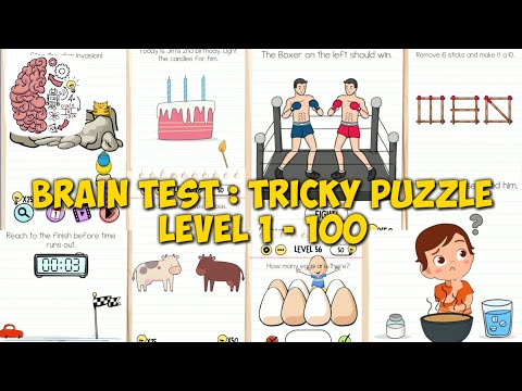 Brain Test : Tricky Puzzles Level 1 - 100 by Unico Studio | Android Walkthrough - YouTube