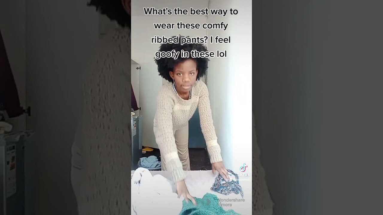 Comfy ribbed pants#fashion #pants #fashiontips