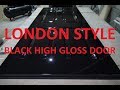 Black high gloss doors London shiny as number 10’s style, high gloss exterior doors, interior door