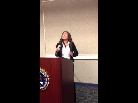 Erica Mendez sings the National Anthem for the FBI