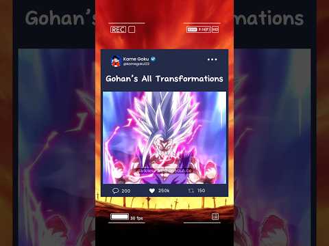 Gohan’s All Transformations #dragonball #goku