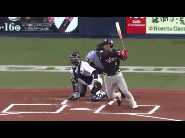 【1回表】マリーンズ・今江が4番の仕事 綺麗なセンター返しで先制タイムリーを放つ!! 2015/7/14 Bs-M