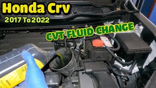 How to change CVT transmission fluid on Honda CRV 2017 to 2022  HCF2