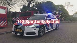Politie, Brandweer en Ambulance met spoed naar een Reanimatie in Lelystad