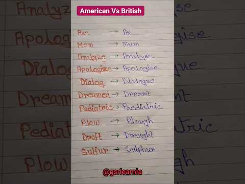 American Vs British 🔥#english #education #spokenenglish #learning #tips