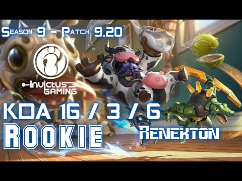 IG Rookie RENEKTON vs KASSADIN Mid - Patch 9.20 EUW Ranked