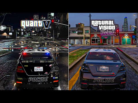 GTA 5 - QuantV vs NaturalVision Evolved Side by Side Comparison 2026