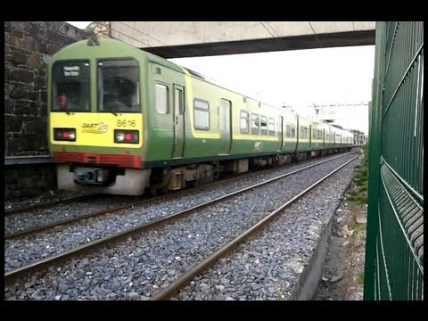 Dart Train number 8616 arriving at Blackrock station, Dublin