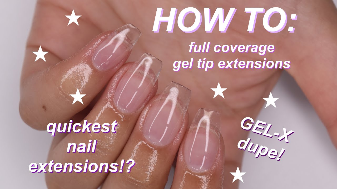 FULL COVERAGE gel tip nail extension tutorial!