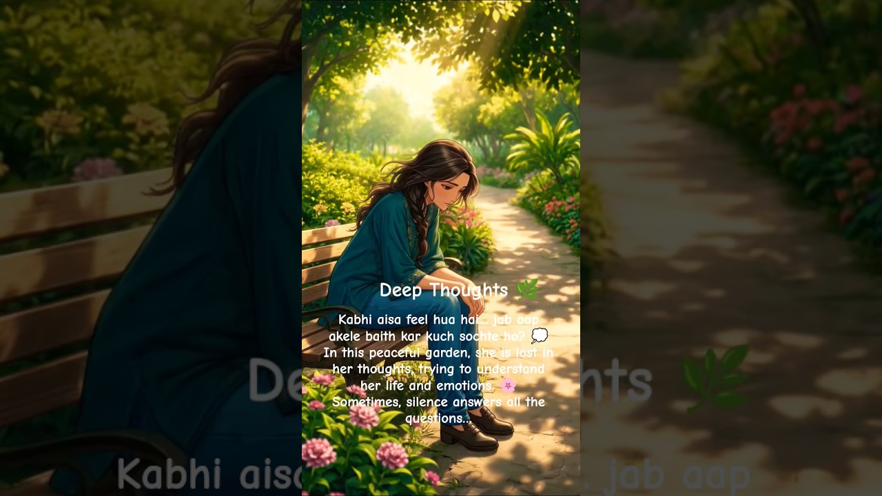 She Was Thinking About Her Life💭#anime#viral#shorts#ytshorts#aesthetic#newvideo#peacefulvibes#garden
