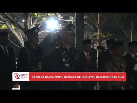 KAPOLDA BABEL PIMPIN UPACARA KEHORMATAN DAN RENUNGAN SUCI