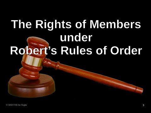 Enforcing Your Rights under Robert's Rules of Order