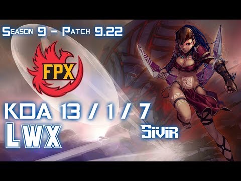 FPX LWX SIVIR vs EZREAL ADC - Patch 9.22 EUW Ranked