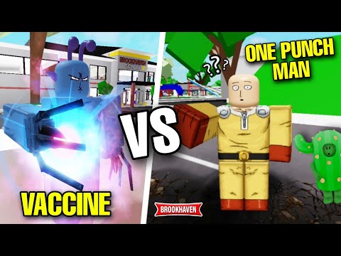 CACTUS AND ONE PUNCH MAN ATTACK VACCINE MAN (EGG TRICK) ! BROOKHAVEN RP - ROBLOX