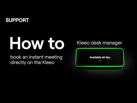 How to book an instant meeting directly on the Kleeo Device?