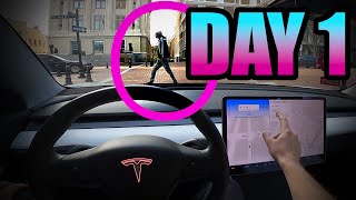 FIRST DAY driving Tesla FSD Beta v12.3