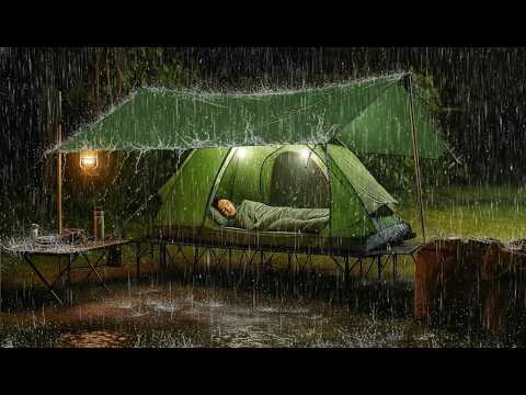 CRAZIEST STORM I EVER MET ‼️ CAMPING IN HEAVY RAIN, LIGHTNING, AND STRONG THUNDERSTORMM