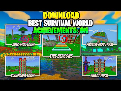 Kastel Gaming - World Tour Of My 2 Years Minecraft Survival World | Download My Survival World Mcpe
