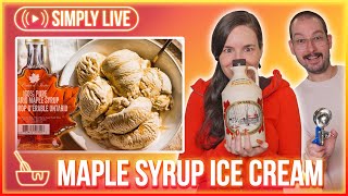 Homemade Maple Syrup Ice Cream eh🇨🇦 🔴LIVE - Simplybakelogical