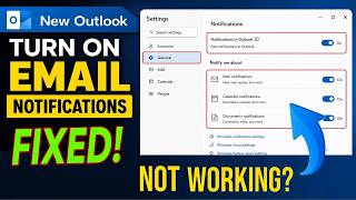 How to Turn On Email Notifications in New Outlook (2026) | Fix Notifications Not Working