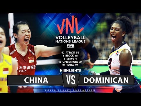 China vs Dominican  | Highlights | Women's VNL 2019