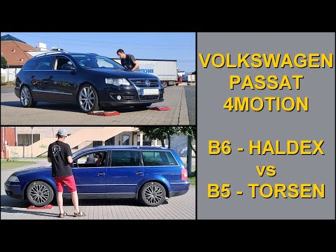 SLIP TEST - HALDEX vs TORSEN - Volkswagen Passat 4Motion - B6 vs B5 - @4x4.tests.on.rollers