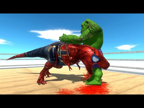 SPIDERMAN T Rex Vs HULK Goro - Animal Revolt Battle Simulator