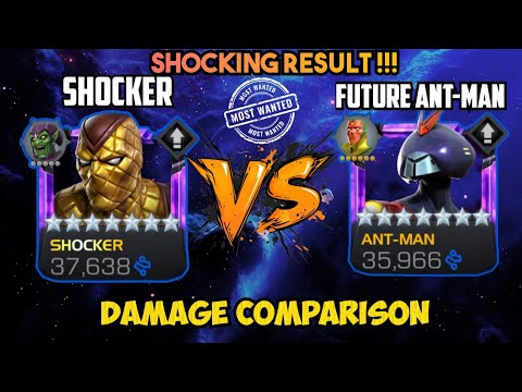 Future Ant-man 7* R3 (Awakened) vs Shocker 7* R3 (Awakened) - Damage Comparison | Shocking Result 😱😱