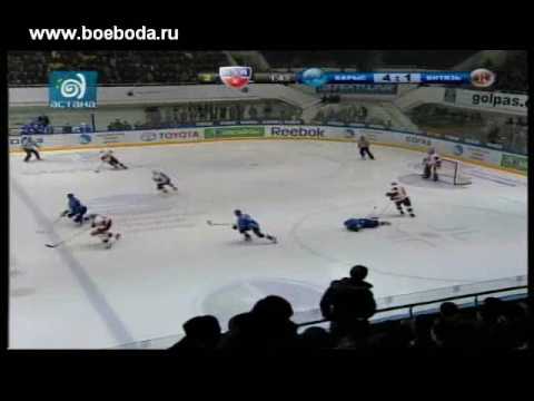 Hockey Fights KHL Barys Astana vs Vityaz Chekhov