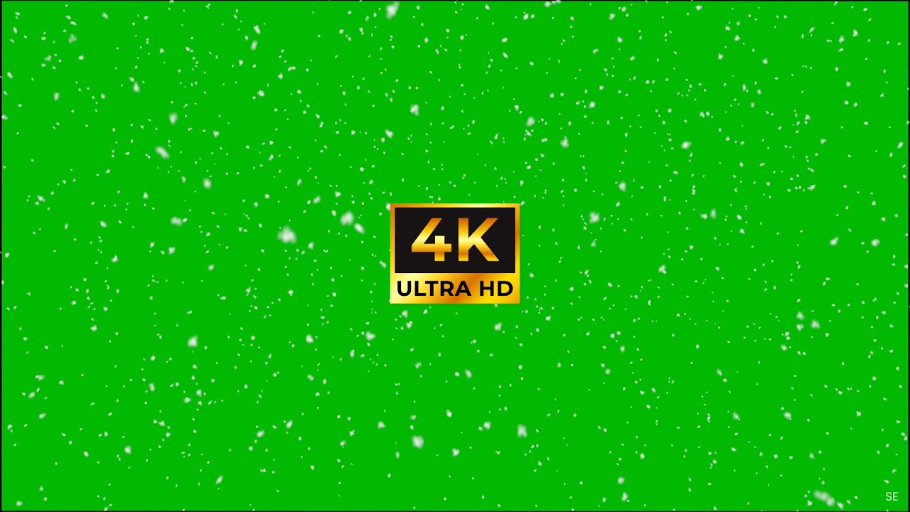 4k falling Snowflakes Green Screen Effect (Real Snow) loop