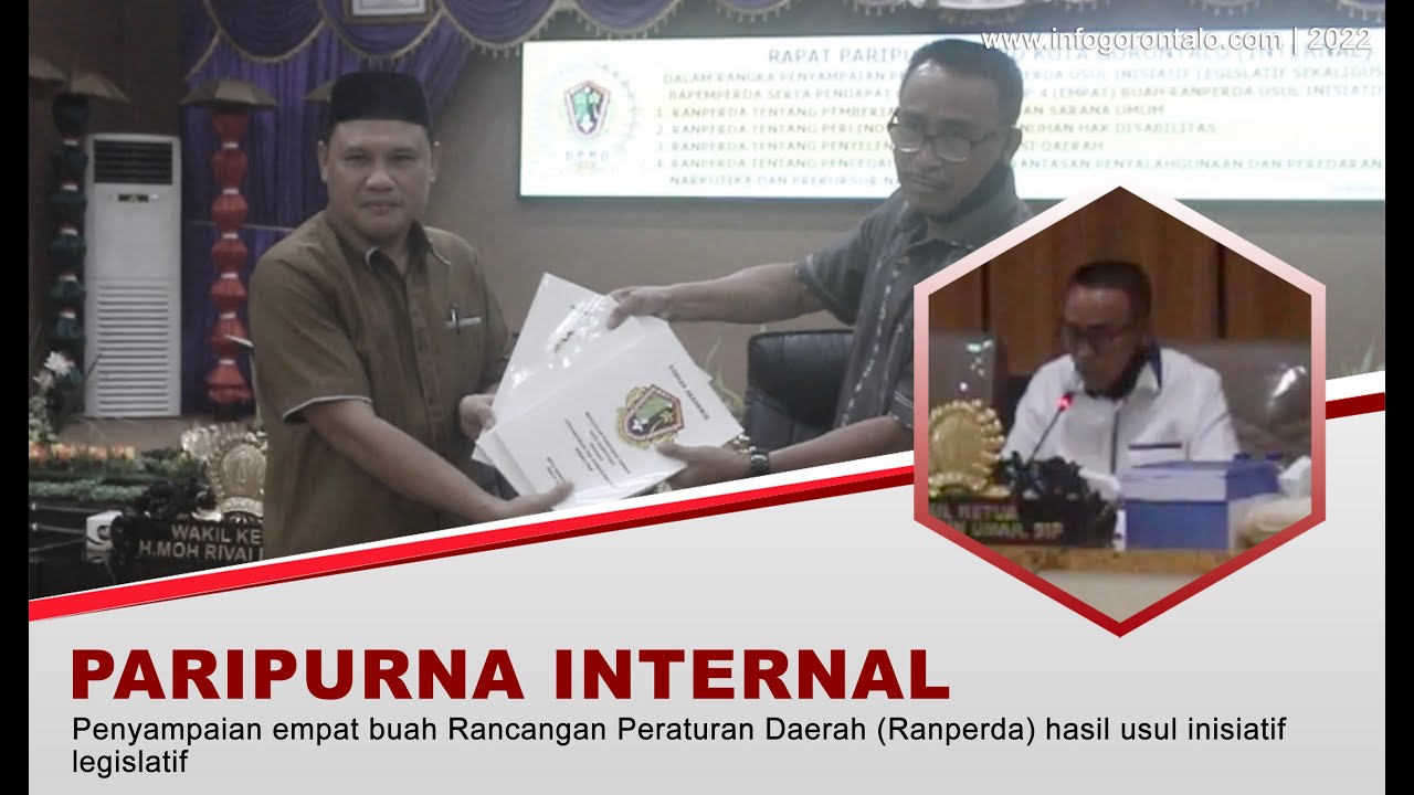 DPRD Gelar Paripurna Internal Penyampaian Empat Buah Ranperda Usul Inisiatif Legislatif