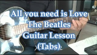 All you need is love, The Beatles. Guitar lesson