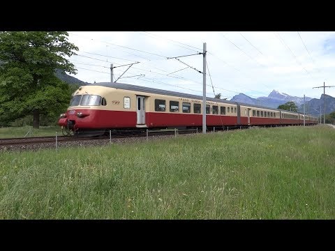 Bahnverkehr Schweiz: SBB RAe TEE in Landquart - Mai 2014