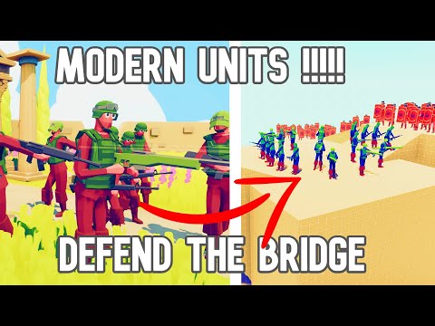 TABS - MODERN UNITS DEFEND THE BRIDE - TABS MODS - totally accurate battle simulator