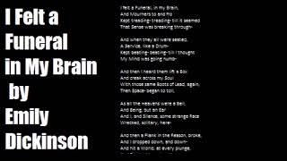 I Felt a Funeral in my Brain by Emily Dickinson - Poetry Reading