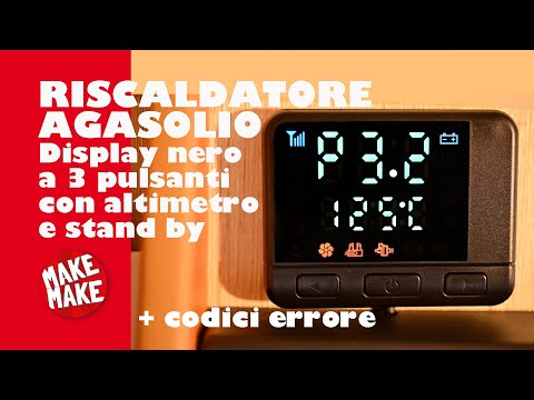 Black 3-button display for Chinese diesel heater: functions, commands, error codes