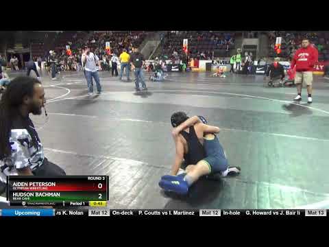 12u Tb 79-83 Hudson Bachman Bear Cave Vs Aiden Peterson Olympian Wrestling