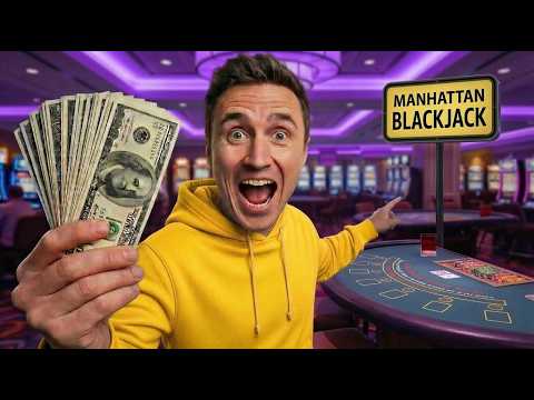 I Gambled $1000 using the "Manhattan" Blackjack Strategy!