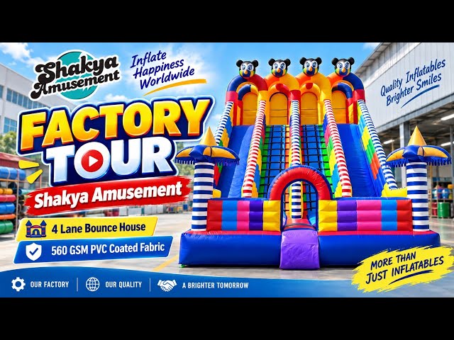 Shakya Amusement bouncy castle factory tour in Delhi