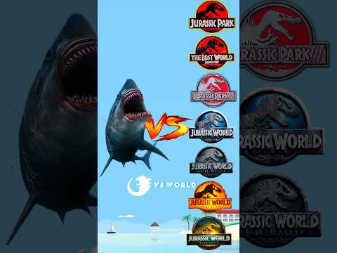 The Meg (Megalodon)vs Jurassic franchise All Dinosaurs 🦖🦖🦖🦖🦖