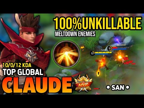 CLAUDE BEST BUILD 2022 | TOP GLOBAL CLAUDE GAMEPLAY | MOBILE LEGENDS✓