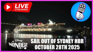 Disney Wonder Live Stream: Sail Out Sydney Harbour Tuesday October 28th 2025