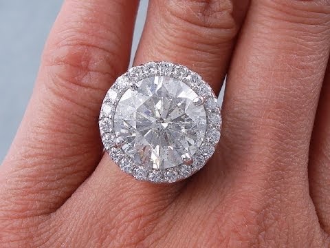 10.32 ctw Round Brilliant Cut G SI2 Diamond Engagement Ring - BigDiamondsUSA