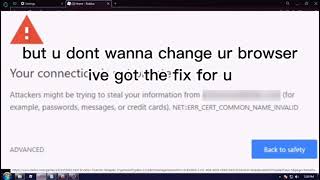 How to fix roblox connection not secure